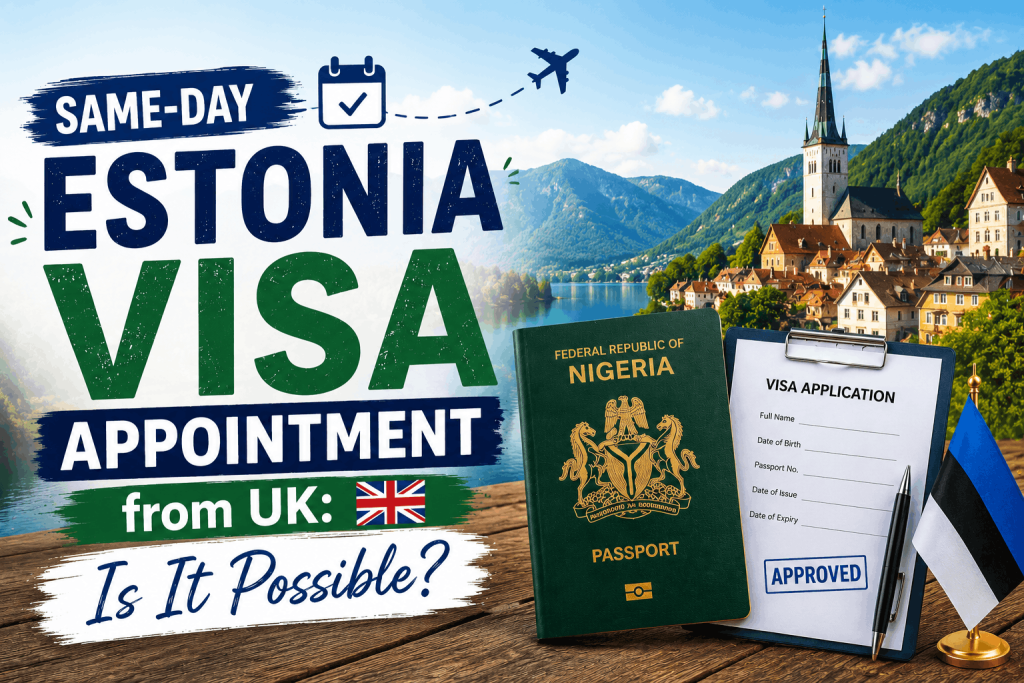 Estonia visa appointment from UK